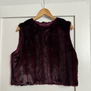 Faux Fur Plum Vest